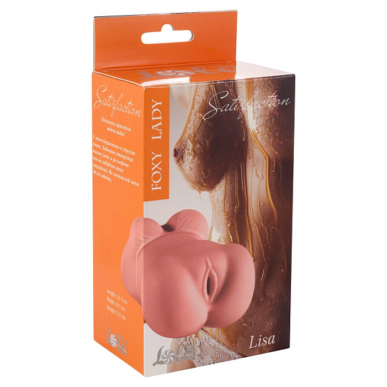 Мастурбатор мужской Satisfaction Foxy Lady Lisa, с грудью