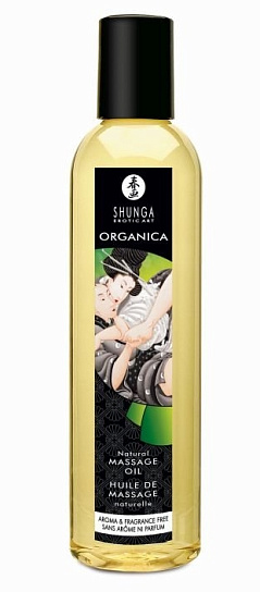 Возбуждающее массажное масло Organica Fragrance Free, 250 мл