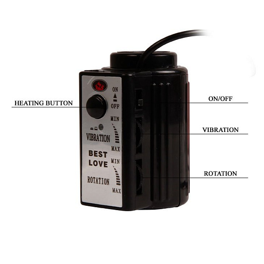 Вибромассажер-ротатор с подогревом Baile Fiery Dong, 20 см