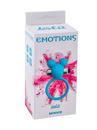 Эрекционное виброколечко Emotions Minnie Light, синее