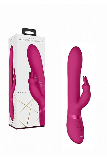 Вибромассажер Amoris со стимулирующими бусинами, розовый