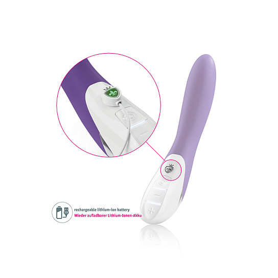 Вибратор сочетающий вибрации и электрическую стимуляцию ELEGANT ERIC, фиолетовый