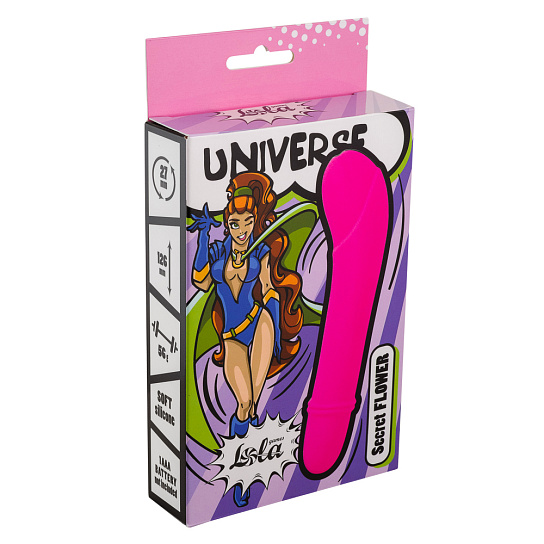 Мини-вибратор Universe Secret Flower из мягкого силикона, розовый