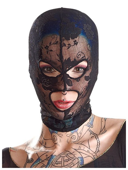 Маска для головы Bad Kitty Naughty Toys Hood чёрная