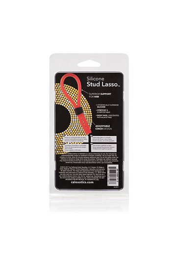 Лассо из натурального силикона Silicone Stud Lasso на пенис, красное
