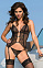 Прозрачный корсет SoftLine VALERIA черный, M/L