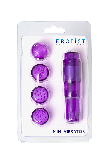 Виброракета Adult Toys от Erotist с 4 насадками, сиреневый, 11 см