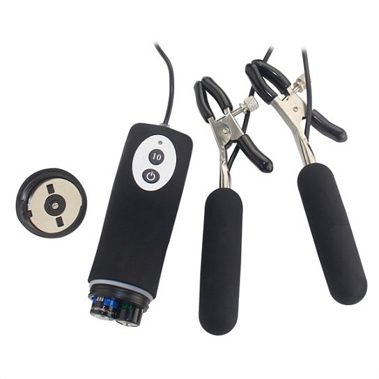 Вибростимулятор для груди с выносным пультом, черный