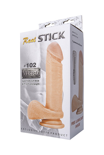Вибратор RealStick 102 телесный, 7 режимов вибрации, 20 см