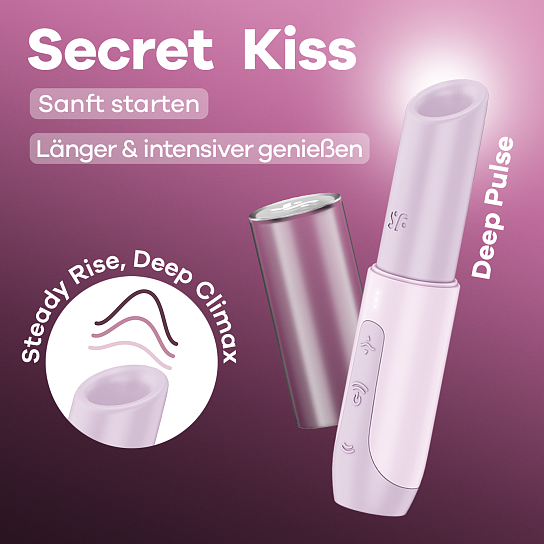 Вакуумный стимулятор клитора Satisfyer Secret Kiss 3D Air Pulse, 30 режимов