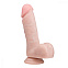 Фаллоимитатор на присоске Easytoys Realistic Dildo, 17 см, телесный
