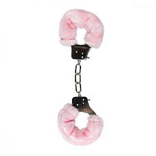 Мягкие наручники с розовым мехом Easytoys Furry Handcuffs