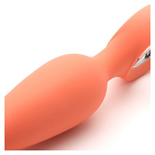 Анальная пробка с вибрацией и кольцом KisToy Orville, оранжевая