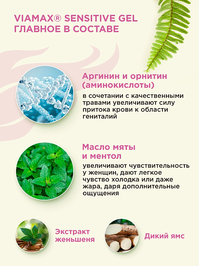 Возбуждающий гель для женщин Sensitive gel, 50 мл