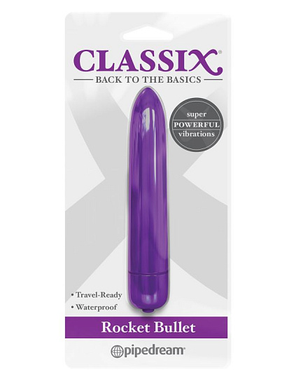 Мощный мини-вибратор Classix Rocket Bullet, фиолетовый