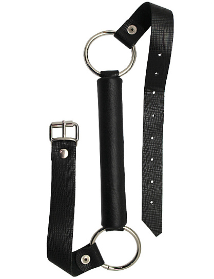 Кляп-трензель с ремнями, черный