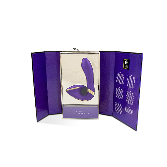 Вибратор с широким стимулятором клитора Shunga Soyo, фиолетовый