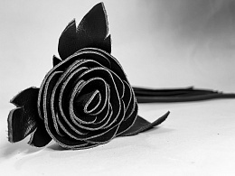 Плеть BDSM-Арсенал Черная Роза с хвостами из кожи