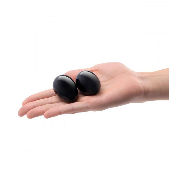 Тренажер для йони-практик Le Wand Crystal Yoni Eggs, черный