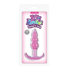 Jelly Rancher T-Plug - анальная пробка рельефная, розовая