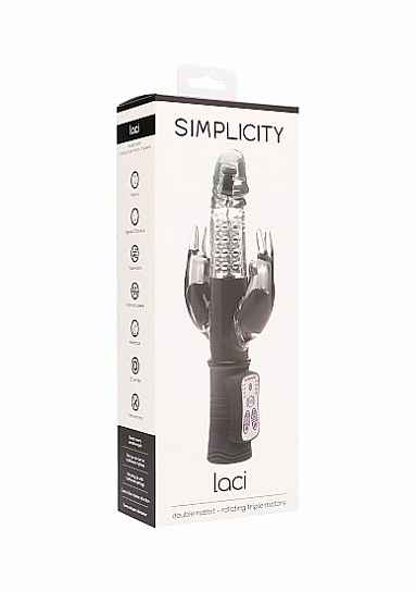 Вагинальный вибратор Hi-Tech Laci Purple, для клитора и анала, черный