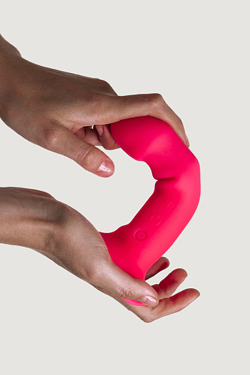 Фалломитатор с вибрацией Adrien Lastic Hitsens 2 17.2 см, розовый