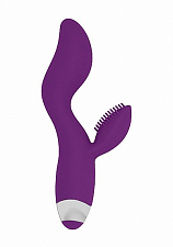 Вибратор классической формы с загнутой головкой VERNE, пурпурный