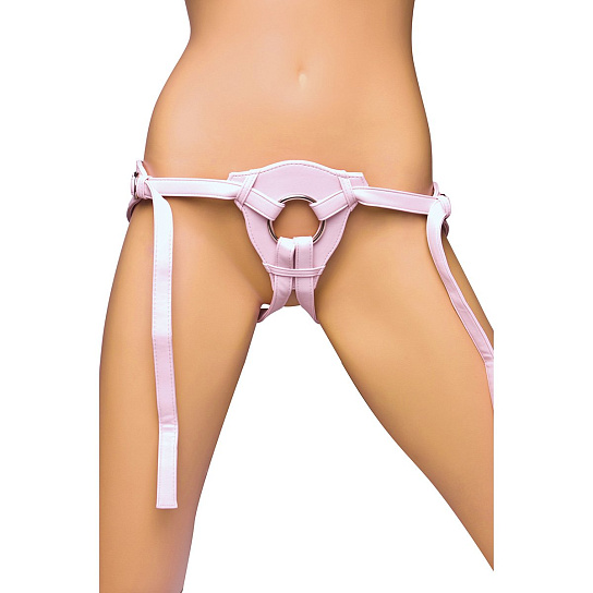 Розовые трусики-джоки для страпона Lux Fetish