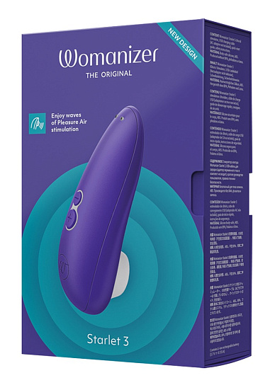 Бесконтактный клиторальный стимулятор Womanizer Starlet 3, синий Бесконтактный клиторальный стимулятор Womanizer Starlet 3, синий