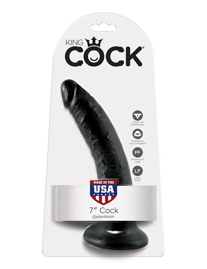 Реалистичный фаллоимитатор с присоской King Cock PipeDream 16.5 см, черный Реалистичный фаллоимитатор с присоской King Cock PipeDream 16.5 см, черный