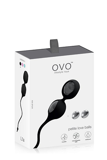 Вагинальные шарики OVO L1A, черные