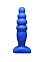 Анальная втулка Small Bubble Plug рельефная, синяя