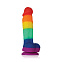 Радужный фаллоимитатор Colours - Pride Edition - 5 Dildo 12,7 см