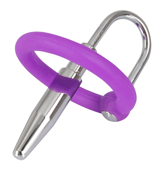 Уретральный плаг с кольцом под головку Penis Plug