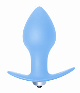 Анальная пробка Bulb Anal Plug с вибрацией, синяя