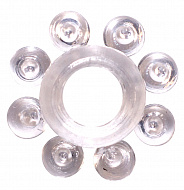 Эрекционное кольцо Rings Bubbles, прозрачное Lola Toys
