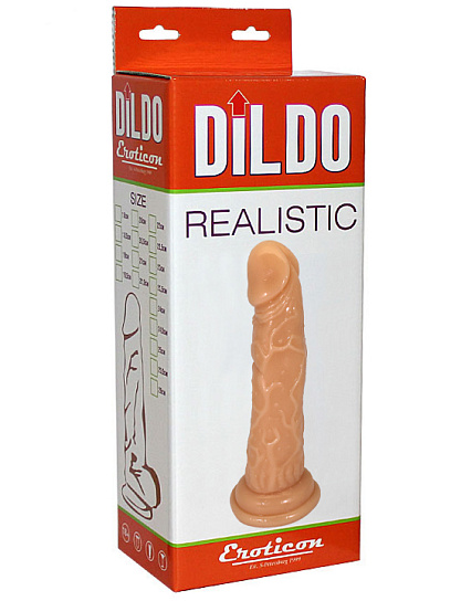 Фаллоимитатор без мошонки Eroticon Realistic, 19 см