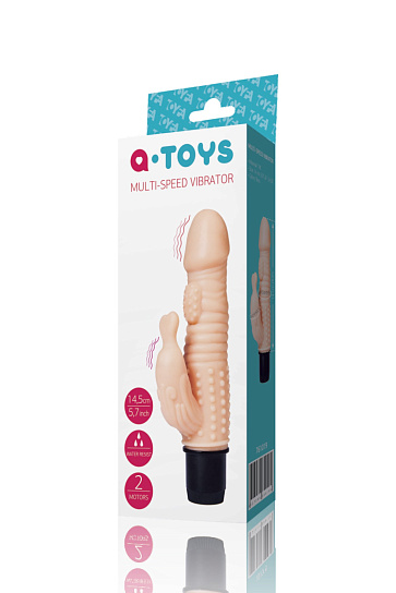 Вагинальный вибратор со стимулятором клитора A-Toys Multi-Speed 17,5 см Вагинальный вибратор со стимулятором клитора A-Toys Multi-Speed 17,5 см