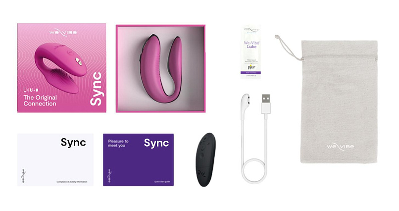 Вибратор для двоих We-Vibe Sync 2, розовый