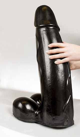 Дилдо с реалистичной фактурой Dark Crystal Black, 60 см