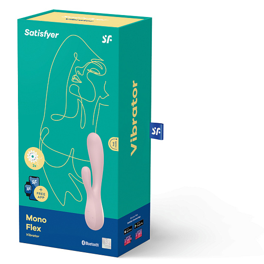 Вибромассажер Satisfyer Mono Flex с управлением через приложение, розовый
