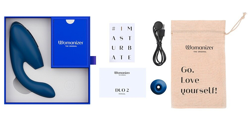 Клиторальный стимулятор Womanizer Duo 2, синий