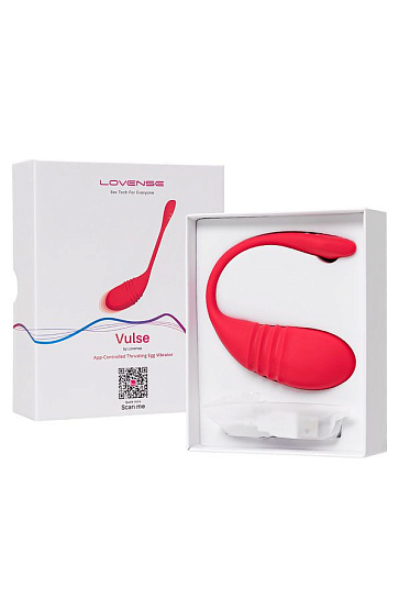 Виброяйцо с фрикциями Lovense Vulse, красное