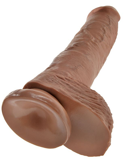 Фаллоимитатор-гигант King Cock с мошонкой, PipeDream, 20 см, загорелый