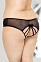 Женские трусы SoftLine с открытой попкой черные, XL