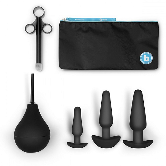 Набор анальных пробок B-VIBE ANAL EDUCATION SET, черный