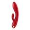 Мощный вибратор с двумя клиторальными отростками Satisfyer Double Flex, красный