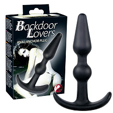 Черная анальная втулка Backdoor Lovers, диаметр 2 см