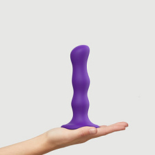 Анальная насадка для страпона Strap-on-me Dildo Geisha Ball 16,5 см, M, фиолетовый