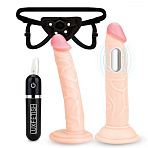 Набор из 2-х фаллоимитаторов и трусиков из ремней